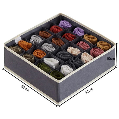 Sock Underwear Organizer Drawer Divider Foldable Closet Organizers Bins Cabinet Organization Storage Box for Socks Underwear Tie