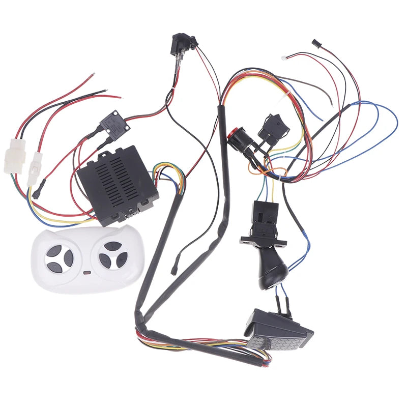 Children Electric Car DIY Modified Wires And Switch Kit With 2.4G Bluetooth RC And Controller For Baby Electric Car Self-made