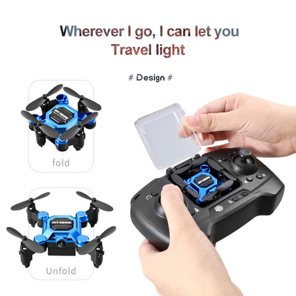 Foldable Mini Drone with Camera RC Quadcopter Altitude Hold Small Durable UAV Toy for Beginners Portable Remote Control Aircraft