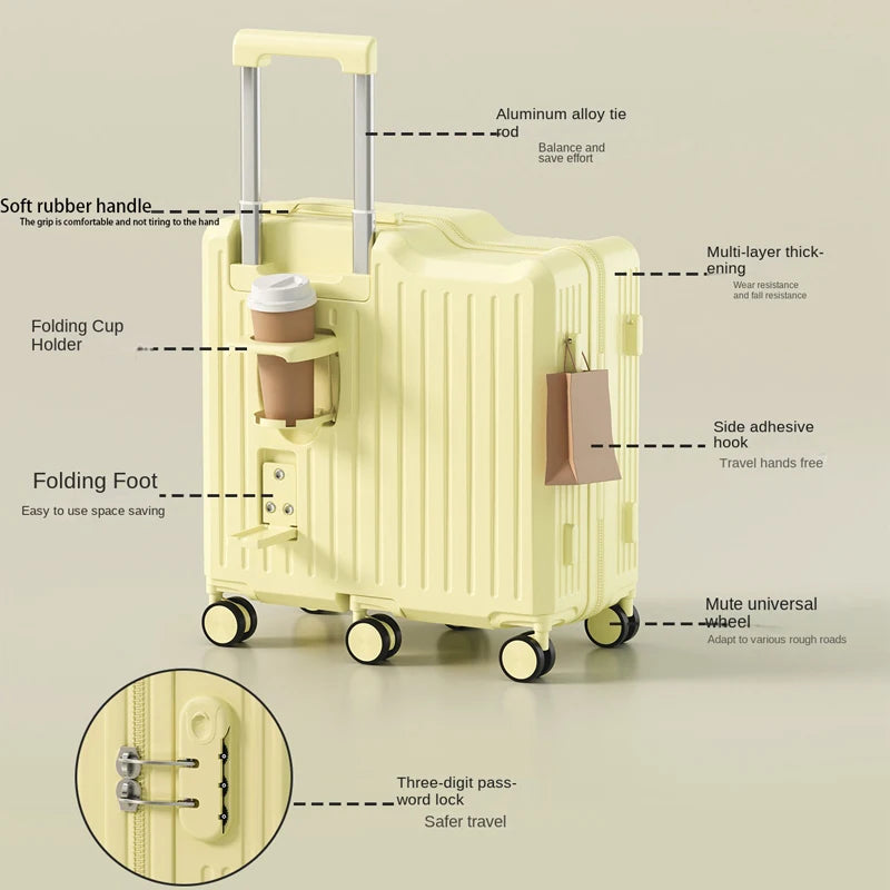 Children's luggage Six Wheels Reinforcement Can Sitting and Riding Parent Child 20-inch Boarding box Boy and Girl Trolley case