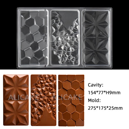 Polycarbonate Chocolate Mould Professional Molds for Candy Bonbons Bar Acrylic Mold Confectionery Baking Pastry Bakery Utensils