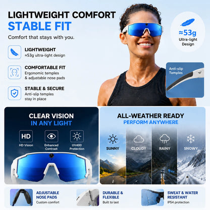 World Premiere 2026 New AI Camera Glasses 4K 60FPS HD Shooting Bluetooth Call Voice Assistant UV400 Sports Smart Glasses Cycling