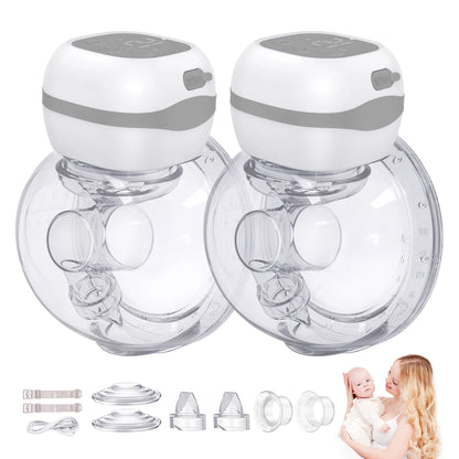 Electric Breast Pumps, 12 Levels & 3 Modes Wearable Breastpump Hands Free BPA Free LCD Display, Painless Wireless Breastfeeding