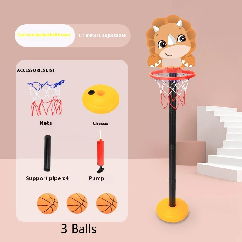 Children's Version Vertical Adjustable Lifting Basketball Rack Outdoor Home Indoor Sports Crtoon Rebound Parent-child Interacti