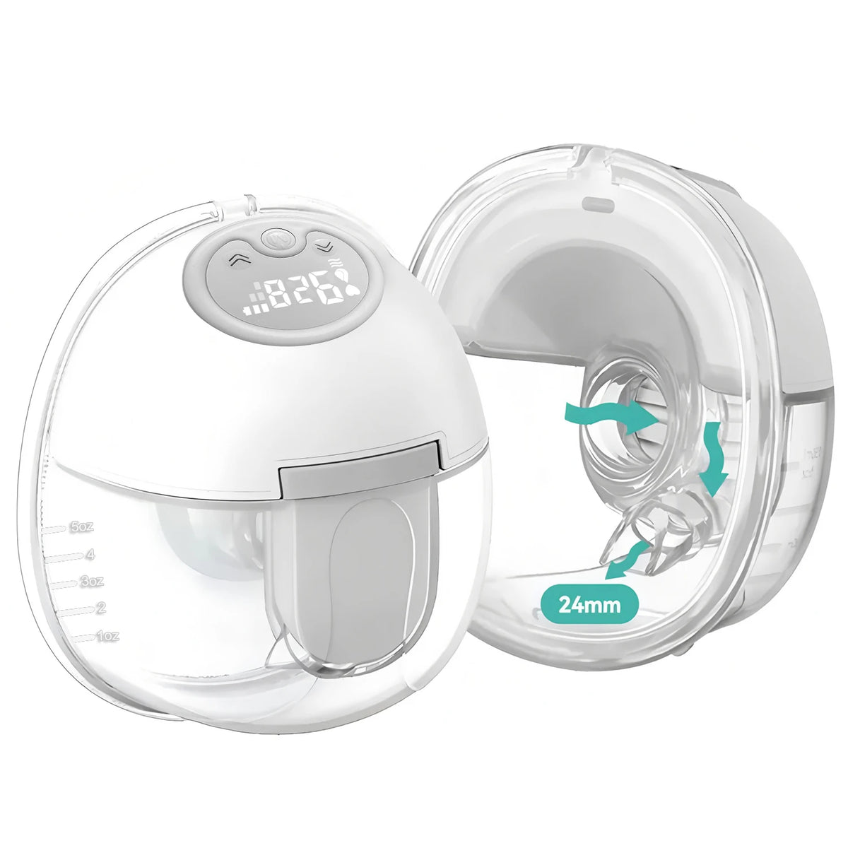 1PCS Wearable Electric Breast Pump Hands-Free Portable Smart 3 Modes 9 Levels Adjustable Breastfeeding Milk Collector for Mother