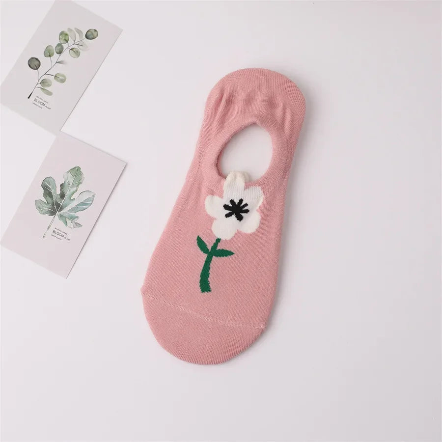New Women Socks Korean Style Flower Trend Casual Cotton Socks Girls Frilly Ruffle Cute Sweet Breathable Kawaii Crew Socks Girls