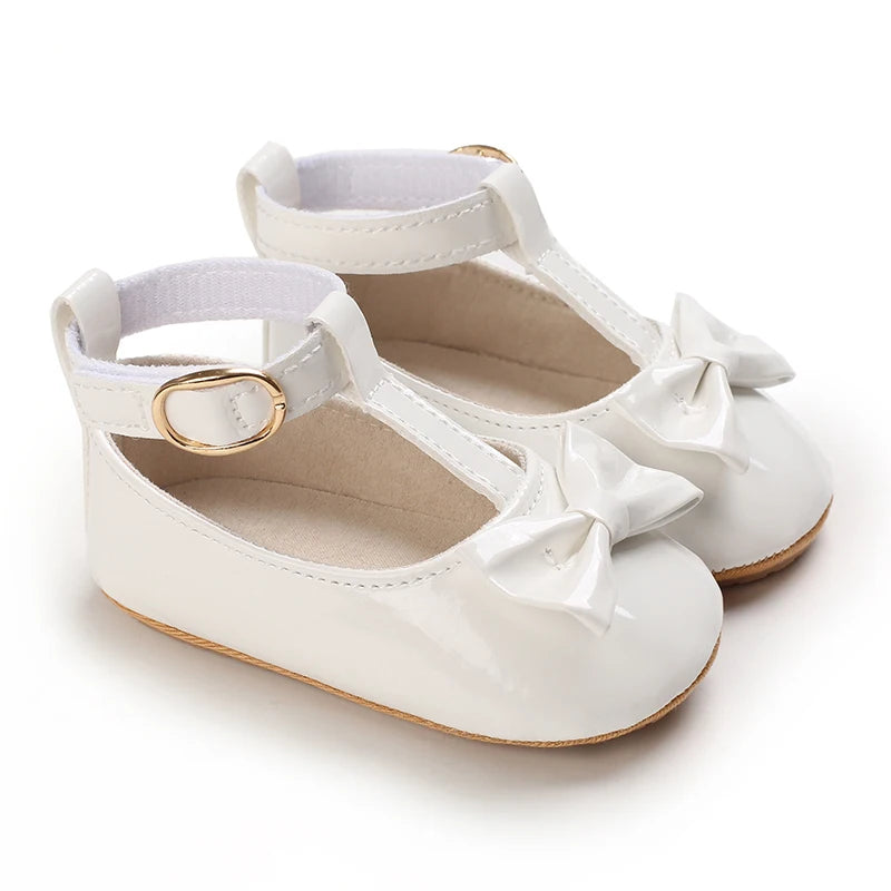 HAIZHIW Fashion PU Leather Baby Princess Shoes Newborn Girls Moccasins Shoes Rubber Sole Prewalker Non-slip Summer First Walkers