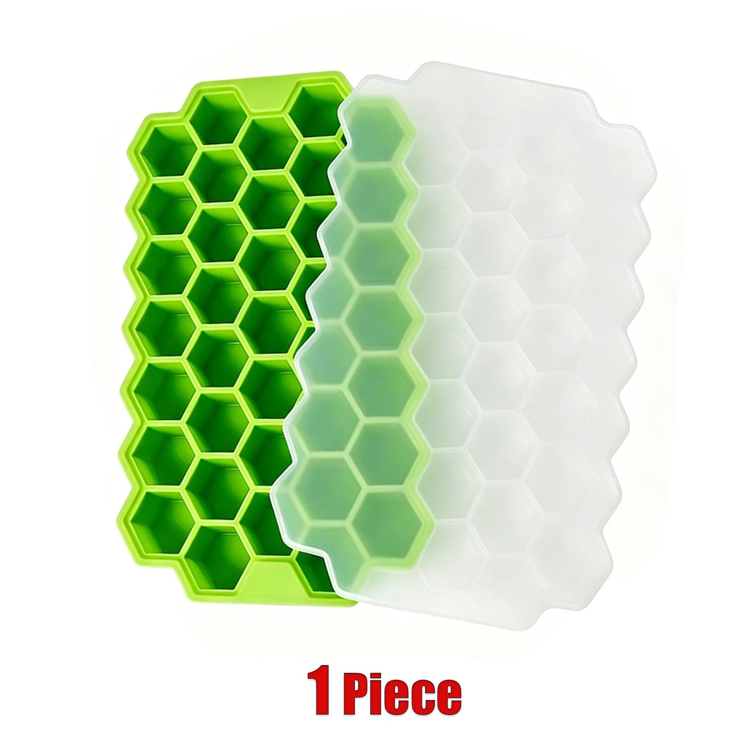 Honeycomb Ice Cube Trays with Lid Silicone Ice Cube Tray 37 Grids Reusable Ice Molds Ice Cube Mould for Coffee Whiskey Cocktails
