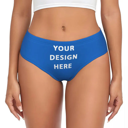 Custom DIY Logo Briefs Underwear Women's Stretch Comfortable Shorts Panties Customized Photo Print Brief Panties