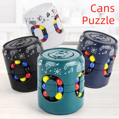 Funny Plastics Soda Can Fidget Toy Rotating Ball Finger Gyro Finger Spinner Gyro 3D Can 's Cube Toys