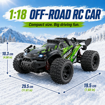 ZNLYRION RC Off-Road Car 1:18 Scale 118Pro 4-Wheel Drive 45km/h Terrain Racing Buggy Metal Bottom Plate Independent Suspension RC Toy For Adults Kids