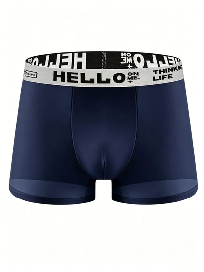 5pcs/set Men Ice Silk Underwear Quick Drying Men Boxer Shorts Plus Size XS-XL Breathable Boxer High Elastic Waist Male Underwear