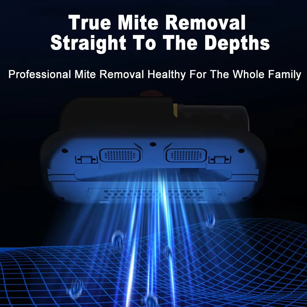 Household Wireless Charging Handheld UV Mite Remover with Dust Box Deep Cleaning for Sofa Mattress Anti-Mite Disinfection Tool