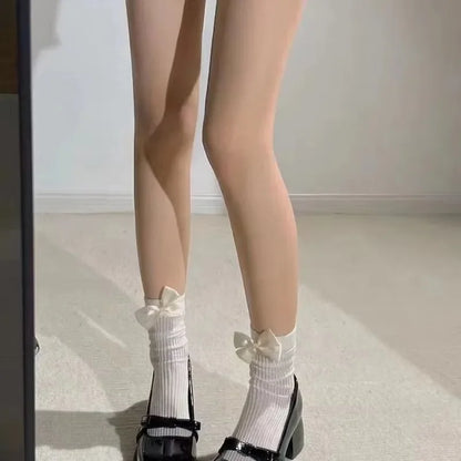 Spring/autumn Mid Heel Mary Janes Square Toe Square Heel 2025 Hot Sale Ladies Shoes New Solid Butterfly-knot Fashion Pumps