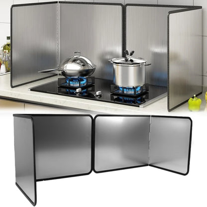 Kitchen Stove Splatter Guard Foldable Oil Splash Shield Grease Protector Heat Resistant Cooking Barrier for Gas Stove Cooktop
