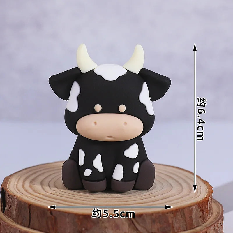 Cow Happy Birthday Cake Decoration Cow Cake Topper for Farm Cow Birthday Party Decoration Supplies