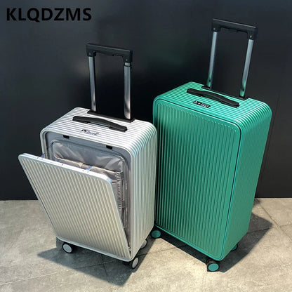 KLQDZMS 17"20"24Inch Metal Aluminum Magnesium Alloy Luggage Universal Wheels Portable Storage Luggage Business Boarding Suitcase