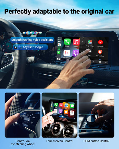 OTTOCAST P3 OttoAibox CarPlay AI Box Wireless Android Auto Smart TV Box Car Accessories for Benz Audi Kia Hyundai VW Toyota