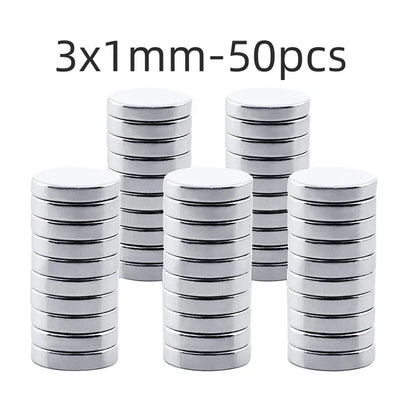 Strong Round Magnets for Fridge, DIY, Projects, Science, Office 3x1 3x2 5x1 5x2 8x1 8x2