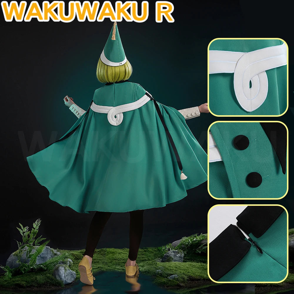 IN STOCK Qifrey Coco Cosplay Costume Anime Witch Hat Atelier【XS-2XL】WakuWaku-R Women Halloween Cute Hat Cloak Wig Plus Size