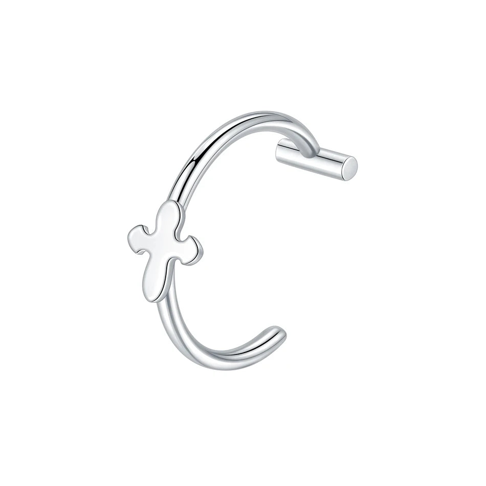 1PC Stainless Steel Fake Nose Ring Hoop Septum Rings Non-Pierced C Clip Lip Ring Earring Fake Nose Piercings Women Body Jewelry