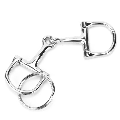 D‑ Snaffle Keychain D‑Shaped Snaffle Keychain  Silver D‑ Zine‑Alloy Horse Snaffle Bits Key