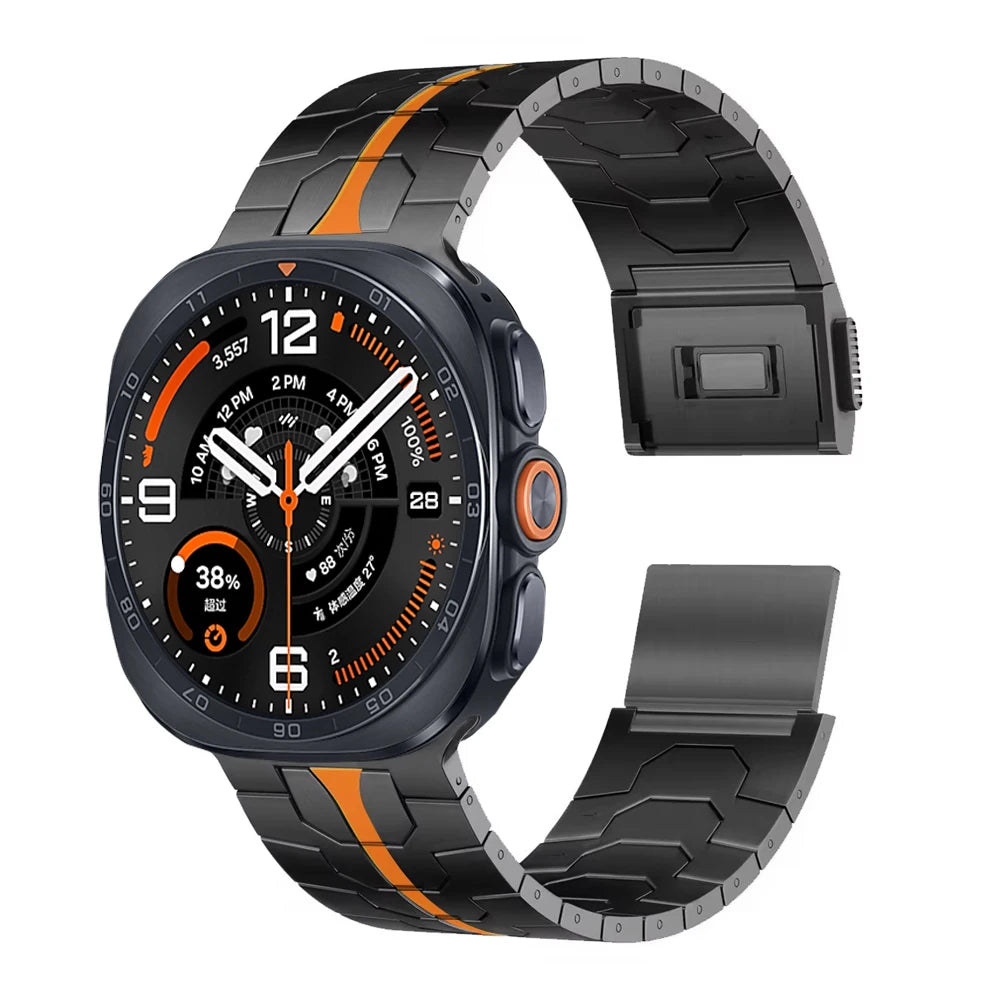 No Gap Stainless Steel Strap For Samsung Galaxy Watch Ultra 2-1/Ultra 2025 47mm High-end Bracelet Correa Galaxy Watch Metal Band