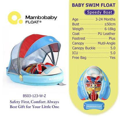 Mambobaby Baby Pool Float Vip 5 Dropshipping Blackproof Pool Mat For Infant Non-Inflatable Natation Buoy With Parasol Beach Toys