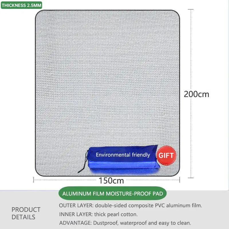 Outdoor Camping Foam Foil Mat Portable Moisture-proof Pad Picnic Beach Mat Aluminum Insulation Sleeping Pad Camping Supplies