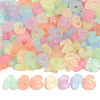 20-30pcs/lot Big Hole Cartoon English Letters Acrylic Beads Colored Loose Spacer Beads For Jewelry Making DIY Necklace Keychain