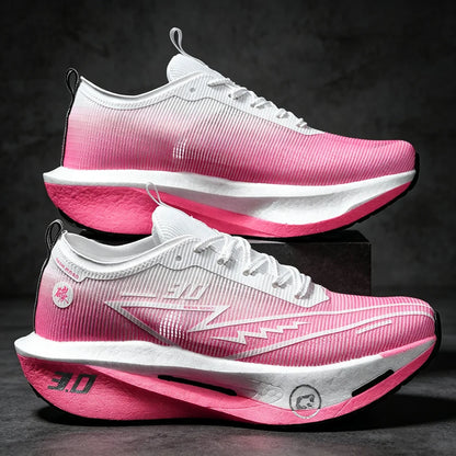 Men Running Shoes Carbon Board Marathon Sports Speciality Breathable Lightweight Women's Comfortable Athletic Nonskid Sneakers