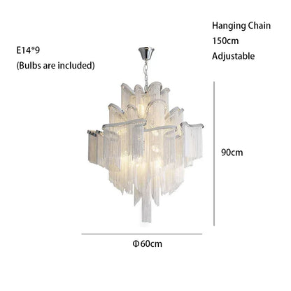 Luxury Tassels Led Pendant Lights New Gold Lustres Hanging Lamps For Ceiling Modern Decoration Home Decor For Bedroom Chandelier