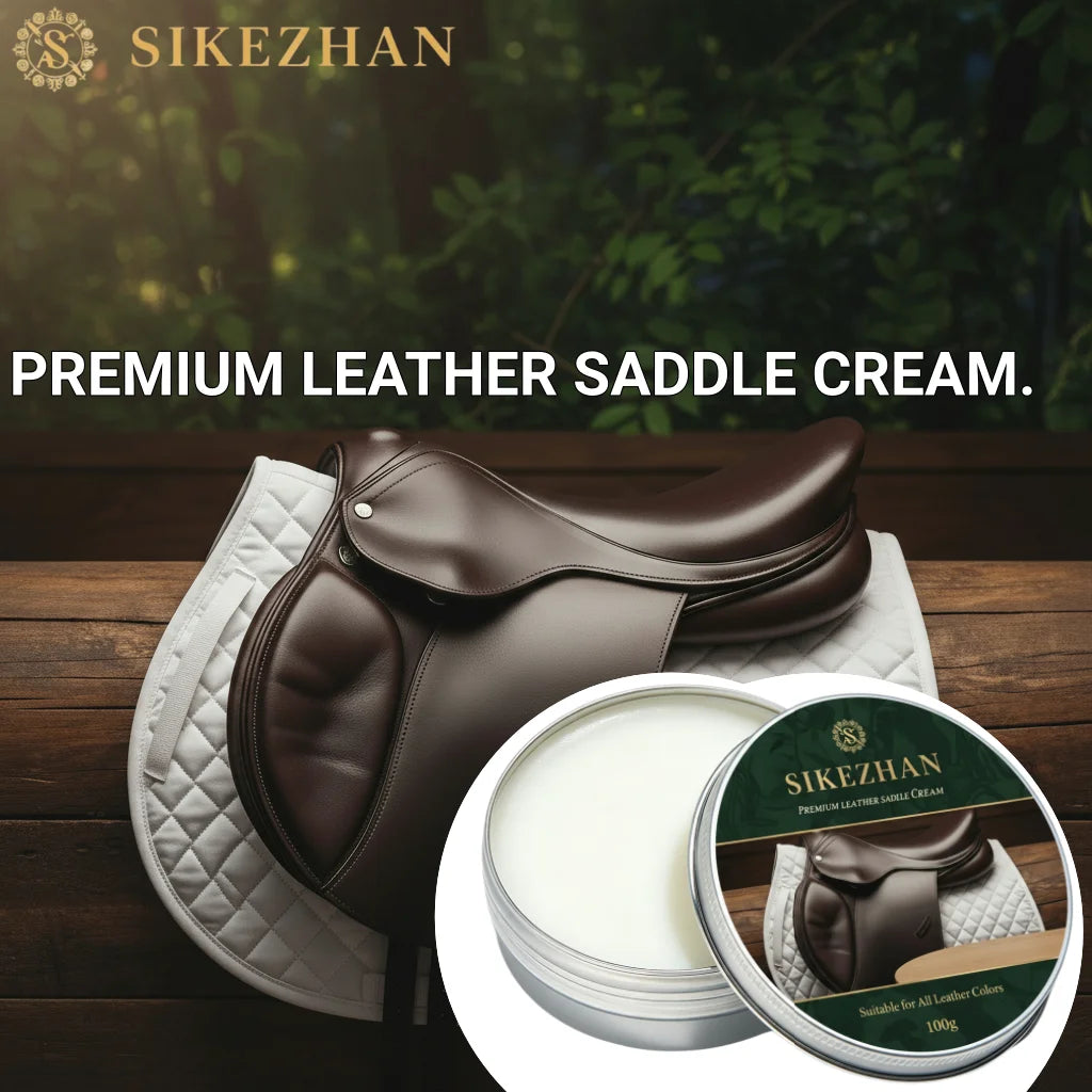 Premium Leather Saddle Cream - Anti-Crack & Waterproof Conditioner for Equestrian Tack, Horse Saddles, Bridles, Boots