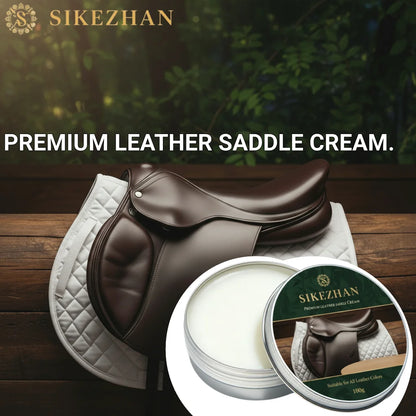 Premium Leather Saddle Cream - Anti-Crack & Waterproof Conditioner for Equestrian Tack, Horse Saddles, Bridles, Boots