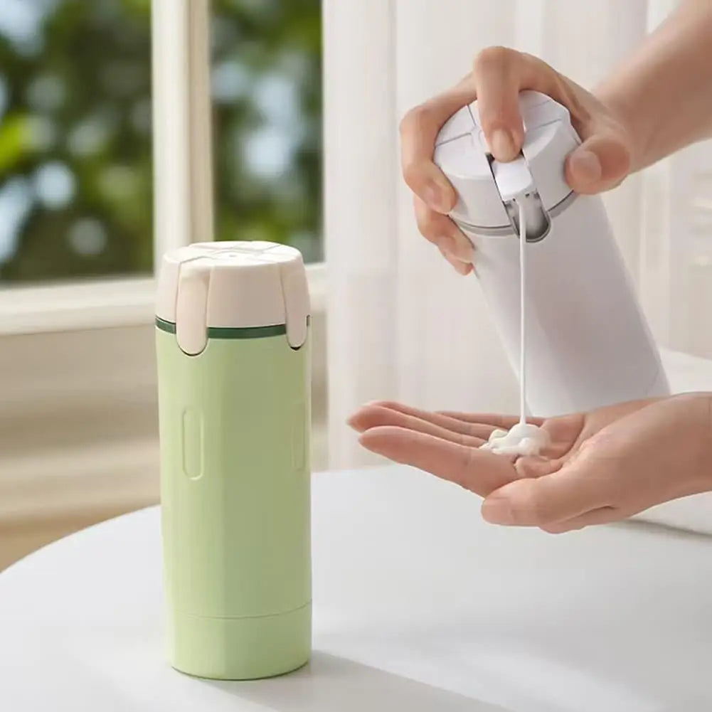 Portable 4 In 1 Travel Dispenser Leak Proof Refillable Bottles Toiletry Container for Shampoo Conditioner Body Wash Lotion