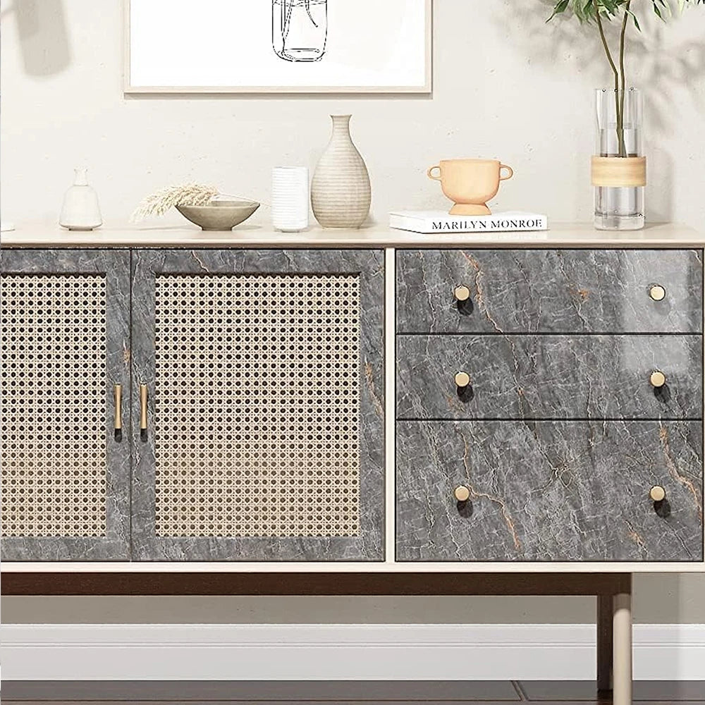 Kitchen Oil-Proof Film Stove Waterproof Moisture-Proof Self-Adhesive Wallpaper Countertop Cabinet Renovation Tile Marble Sticker
