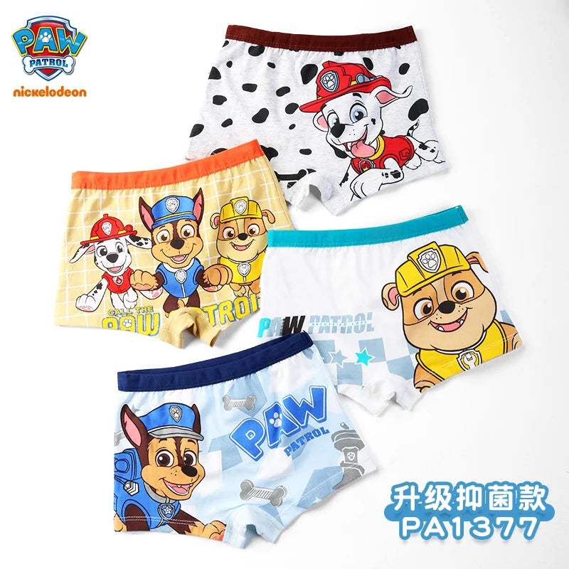 100% Genuine Paw Patrol 4PCS/LOT Children's Underwear Boy Panties Underpants Cotton Comfortable Shorts Briefs Boxers For Kids