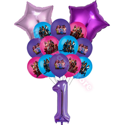 Idol K&Katseye Birthday Party Favors Bracelet Sticker Keychain Kpop Girl Balloons Party Decoration Fans Gifts Baby Shower Suppli