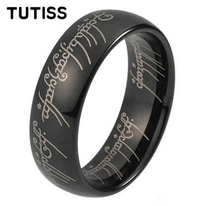 TUTISS 6/8mm Men Women Popular Engraving Ring Tungsten Wedding Band Domed Polished Stocks On Hand