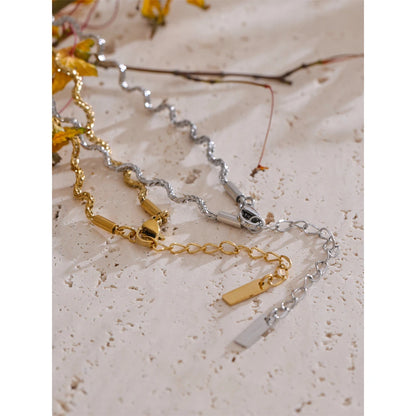 Yhpup 2025 Arrivals Stainless Steel New Chain Chic Quality Necklace for Women Fashion Waterproof PVD Plated Collar Jewelry Gift