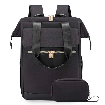 Cream Color Women Travel Laptop Backpack Large Capacity Multi-Piece Luggage Bag Simple Versatile Shoulder School Bag Travel Bags