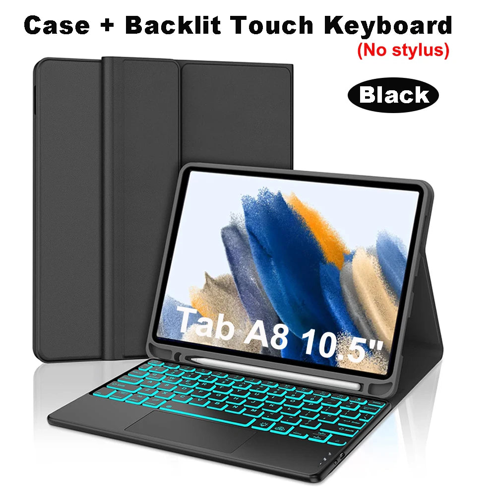 Case for Samsung Galaxy Tab A8 10.5 Inch,Wireless Bluetooth keyboard cover for Tab A8 10.5 Inch,Samsung Smart Stand Cover