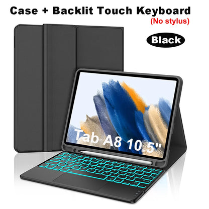 Case for Samsung Galaxy Tab A8 10.5 Inch,Wireless Bluetooth keyboard cover for Tab A8 10.5 Inch,Samsung Smart Stand Cover
