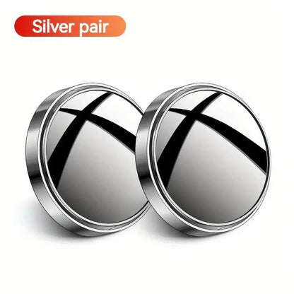 A Pair of 360-Degree Adjustable Wide-Angle Blind Spot Mirrors, Reversing Mirrors, and Rearview Mirrors