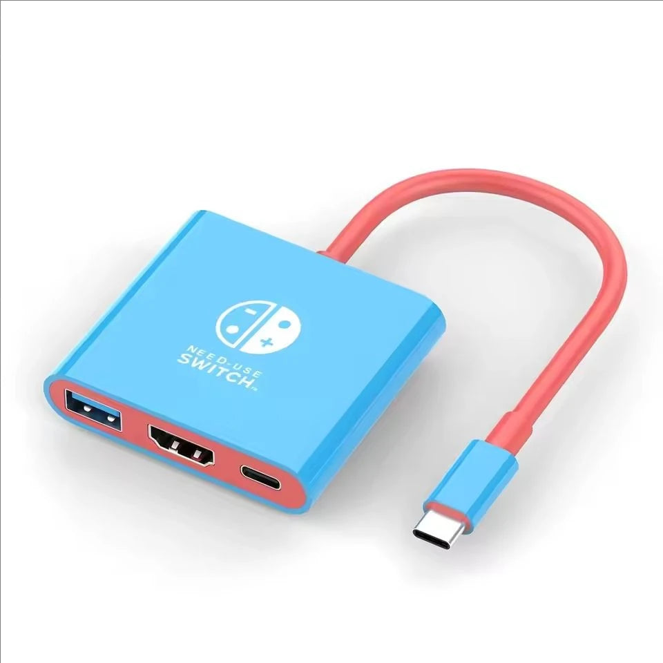 Switch1 Dock 4K HDMI USB 3.0 Hub Adapter USB C Splitter TV Portable Docking Station for Nintendo Laptops PC iPad MacBook Air Pro