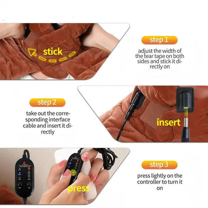 Electric Heating Shoulder Wrap Relieve Fatigue Shoulder Neck Warmth Home Relax 3 Modes Wellness Protector