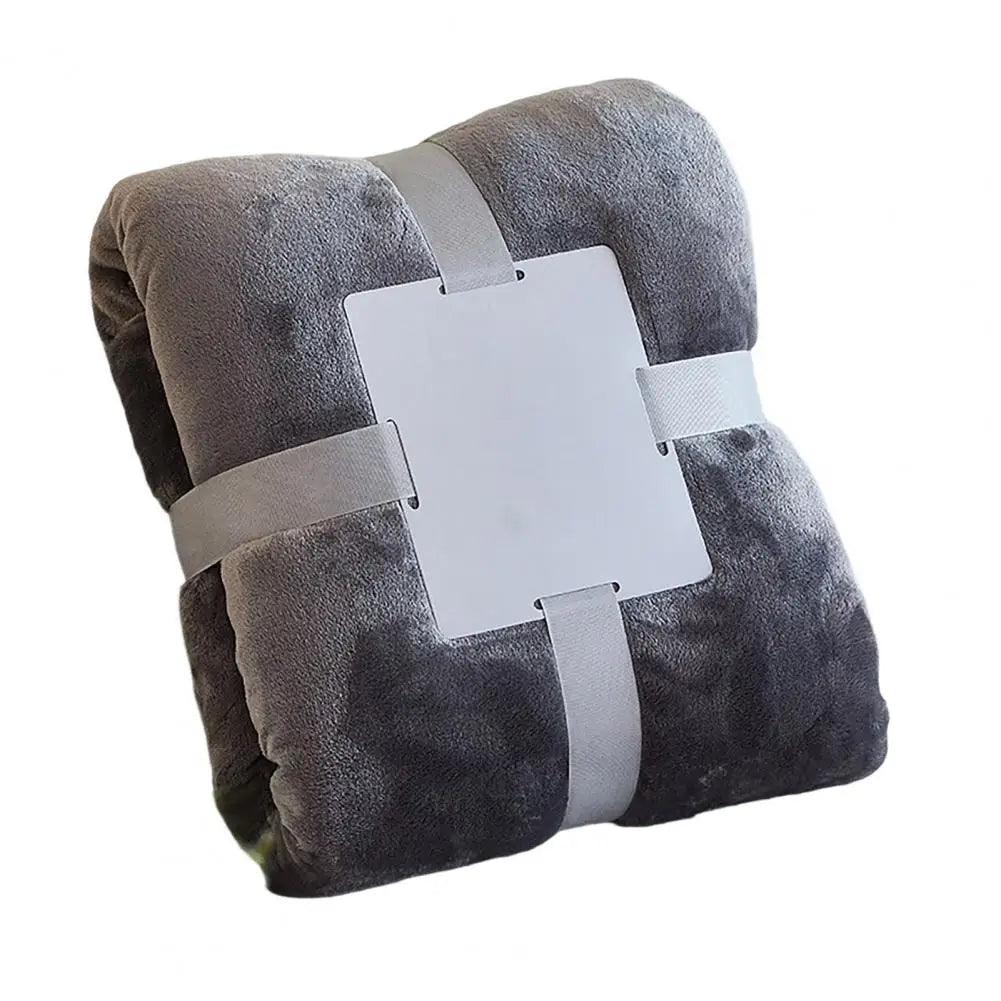 Durable Blanket Solid Color Flannel Throw Blanket Lightweight Plush Bed Cover Soft Fuzzy Sofa Blanket for Cozy Nap Sleeping