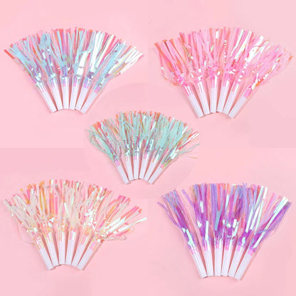 6/12/36 Pcs Colorful Blowout Whistles Wedding Gift Kids Birthday Party Favors Pinata Filler Cheer Props Christmas Noise Maker