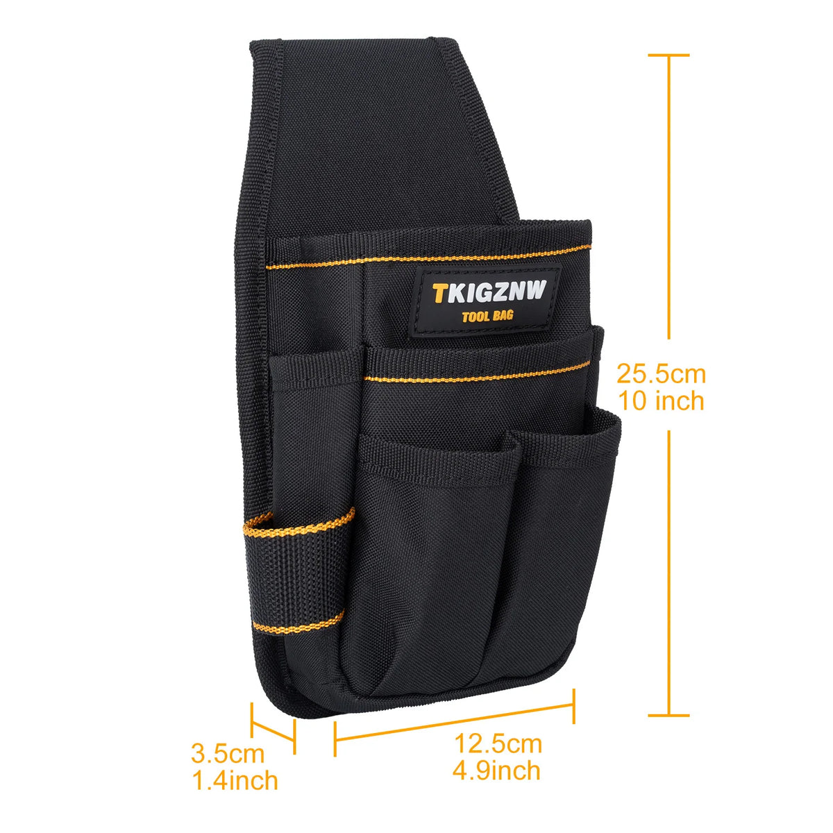 TKIGZNW Pocket Tool Pouch，6-Pouches and 9 Screwdriver Loops Construction, Heavy-Duty Tool Bag with Adjustable Belt for Electrici