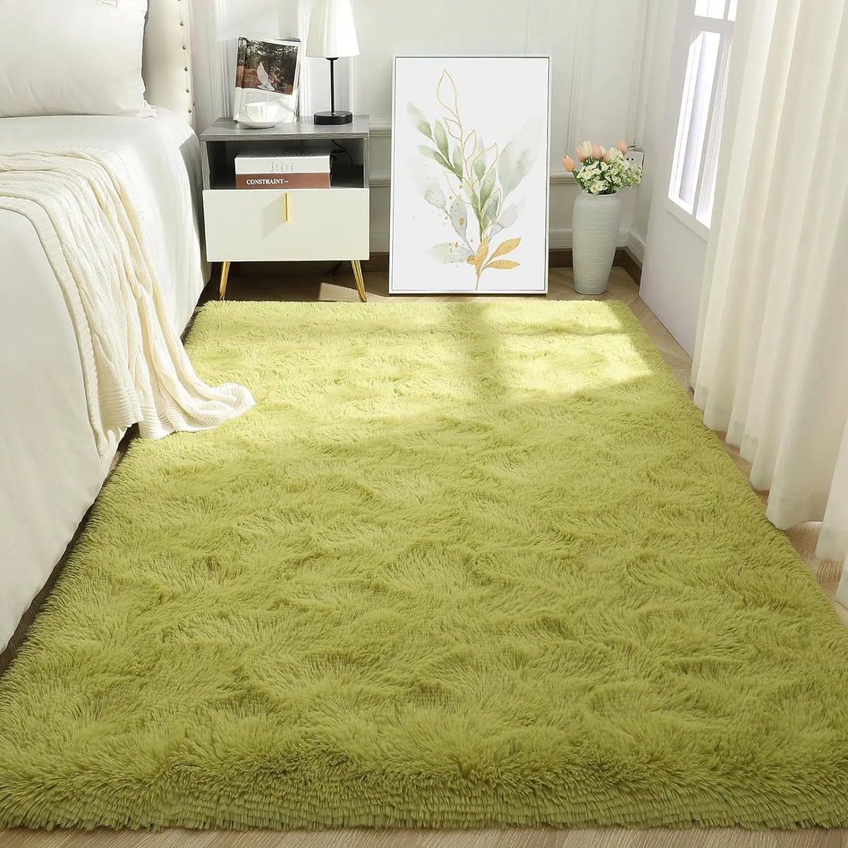 VIKAMA Tie-Dye Plush Carpet Living Room Decoration Soft Fluffy Home Mat Children's Room Baby Crawling Non-Slip Blanket